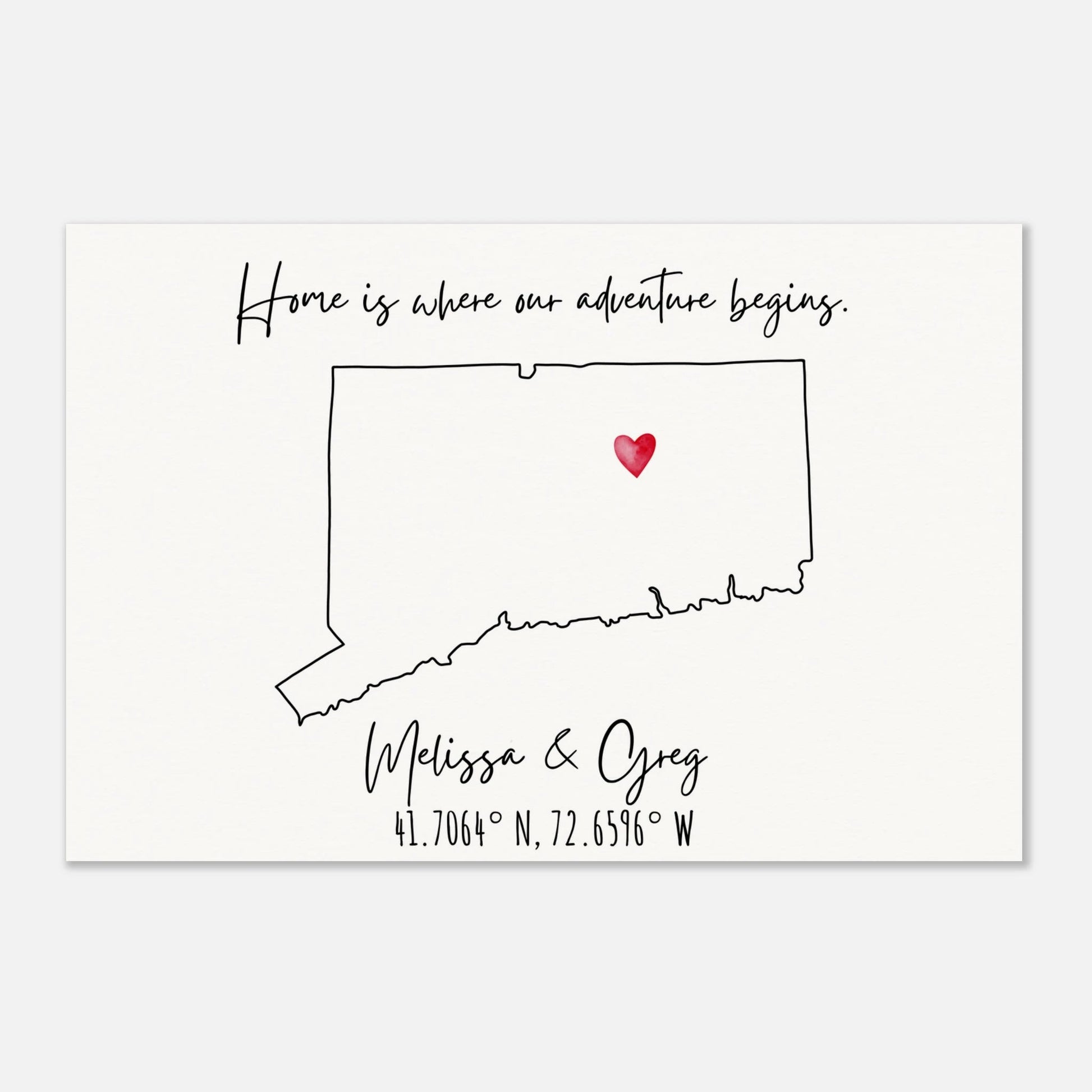 Home is Where Our Adventure Begins Keepsake Map or Guestbook - Out of Office Outfitters - Print Material