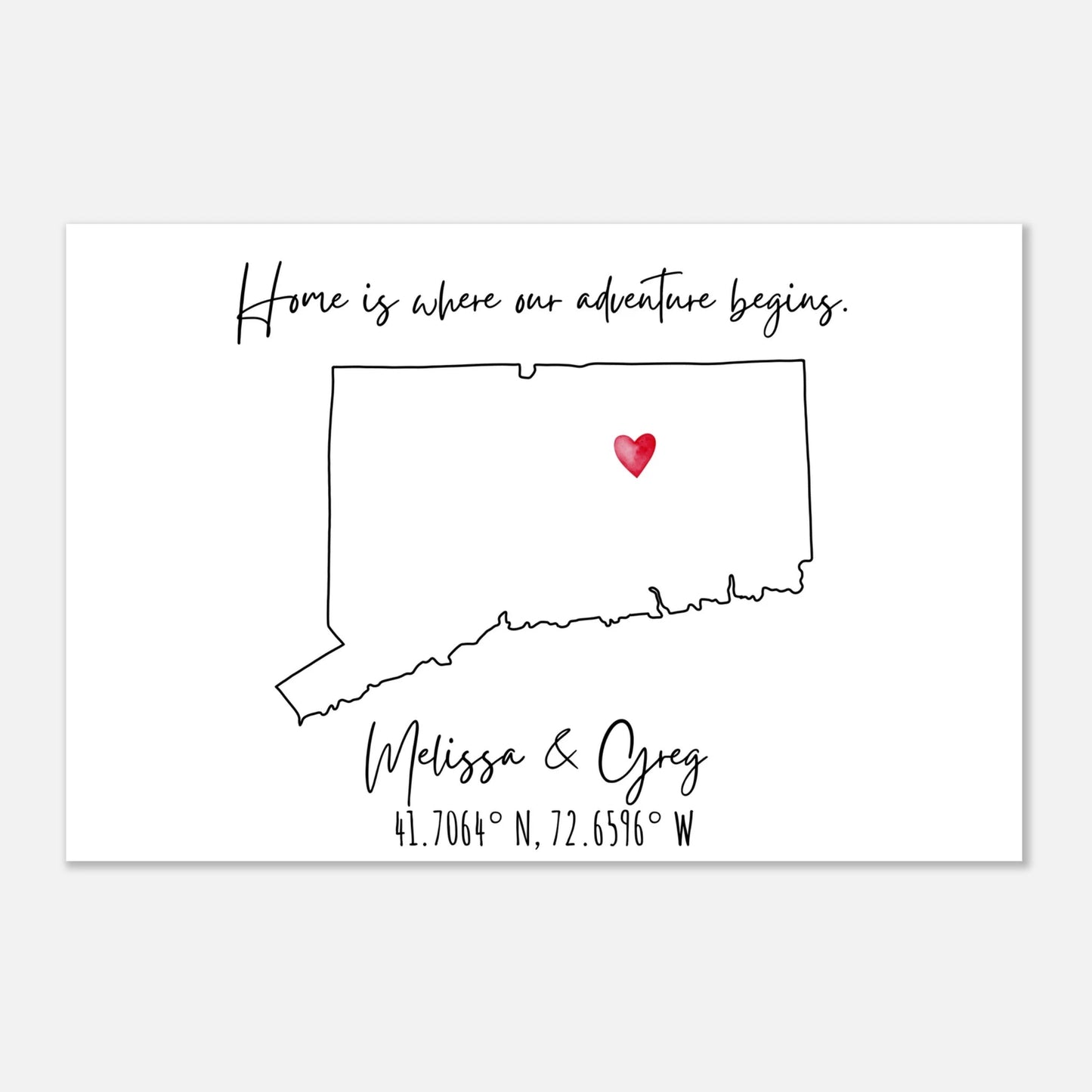 Home is Where Our Adventure Begins Keepsake Map or Guestbook - Out of Office Outfitters - Print Material