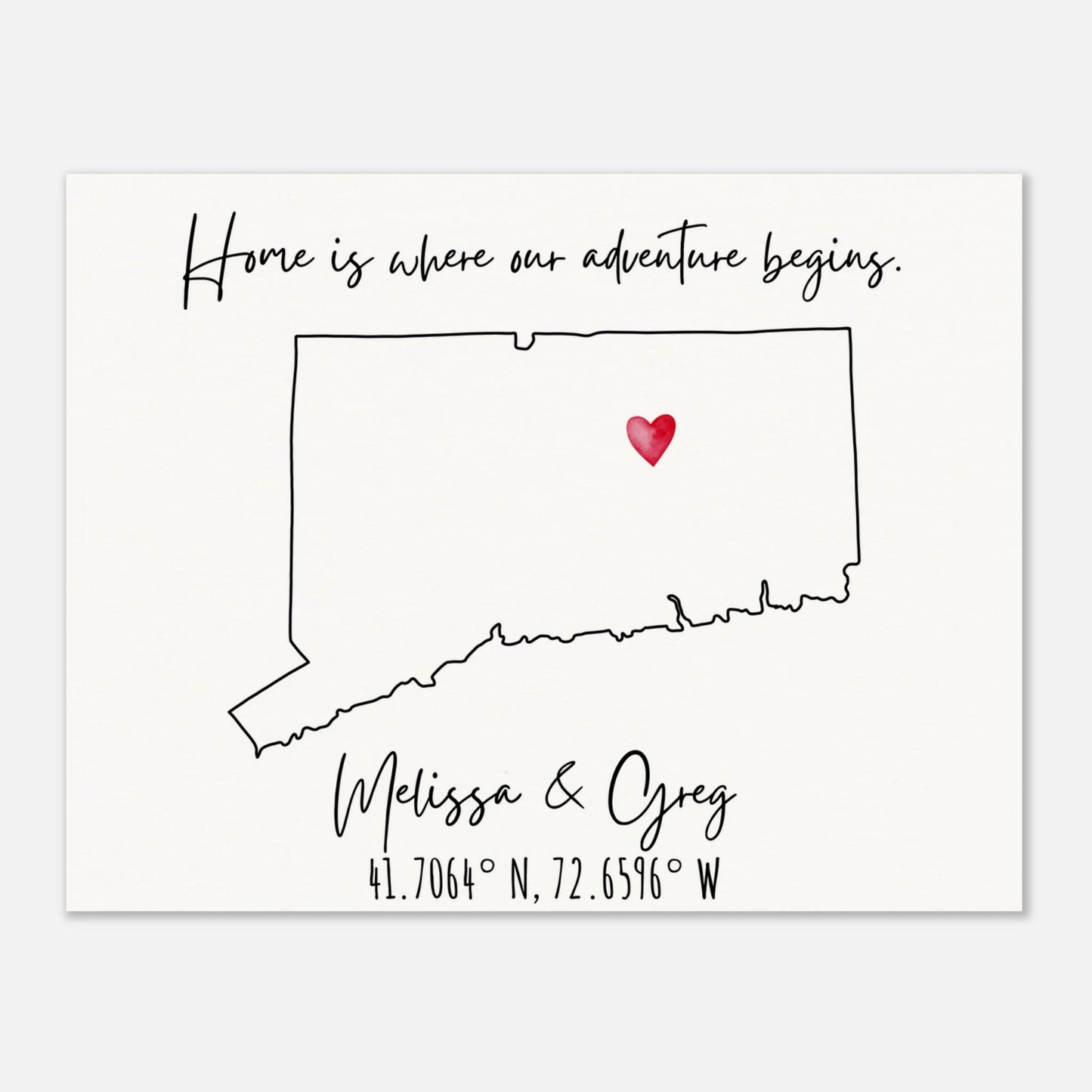 Home is Where Our Adventure Begins Keepsake Map or Guestbook - Out of Office Outfitters - Print Material