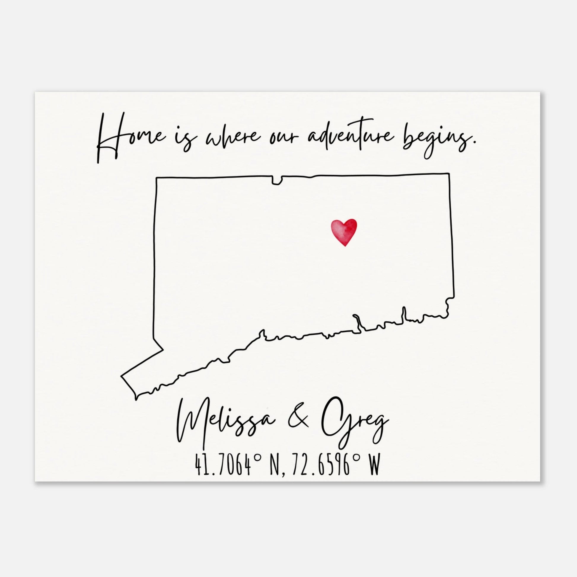 Home is Where Our Adventure Begins Keepsake Map or Guestbook - Out of Office Outfitters - Print Material