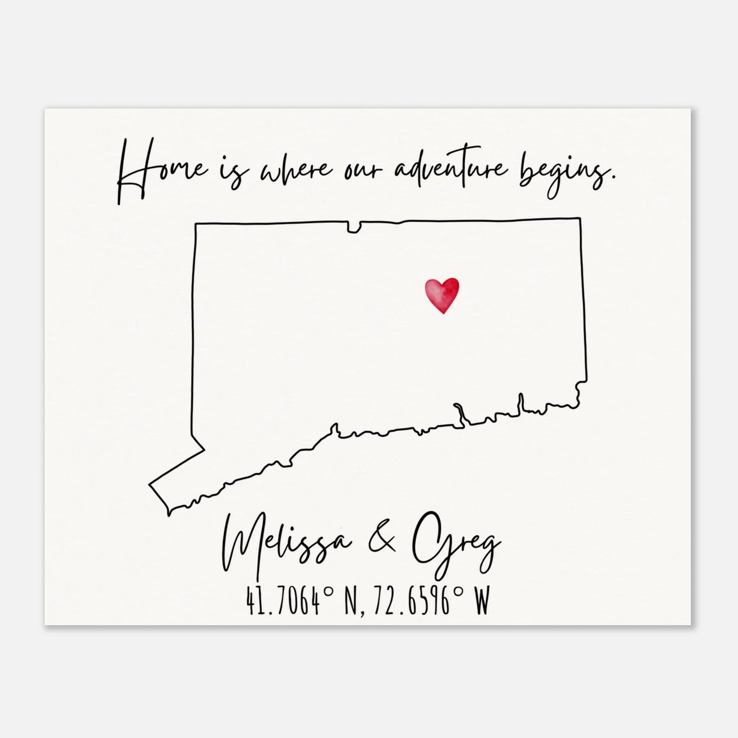 Home is Where Our Adventure Begins Keepsake Map or Guestbook - Out of Office Outfitters - Print Material