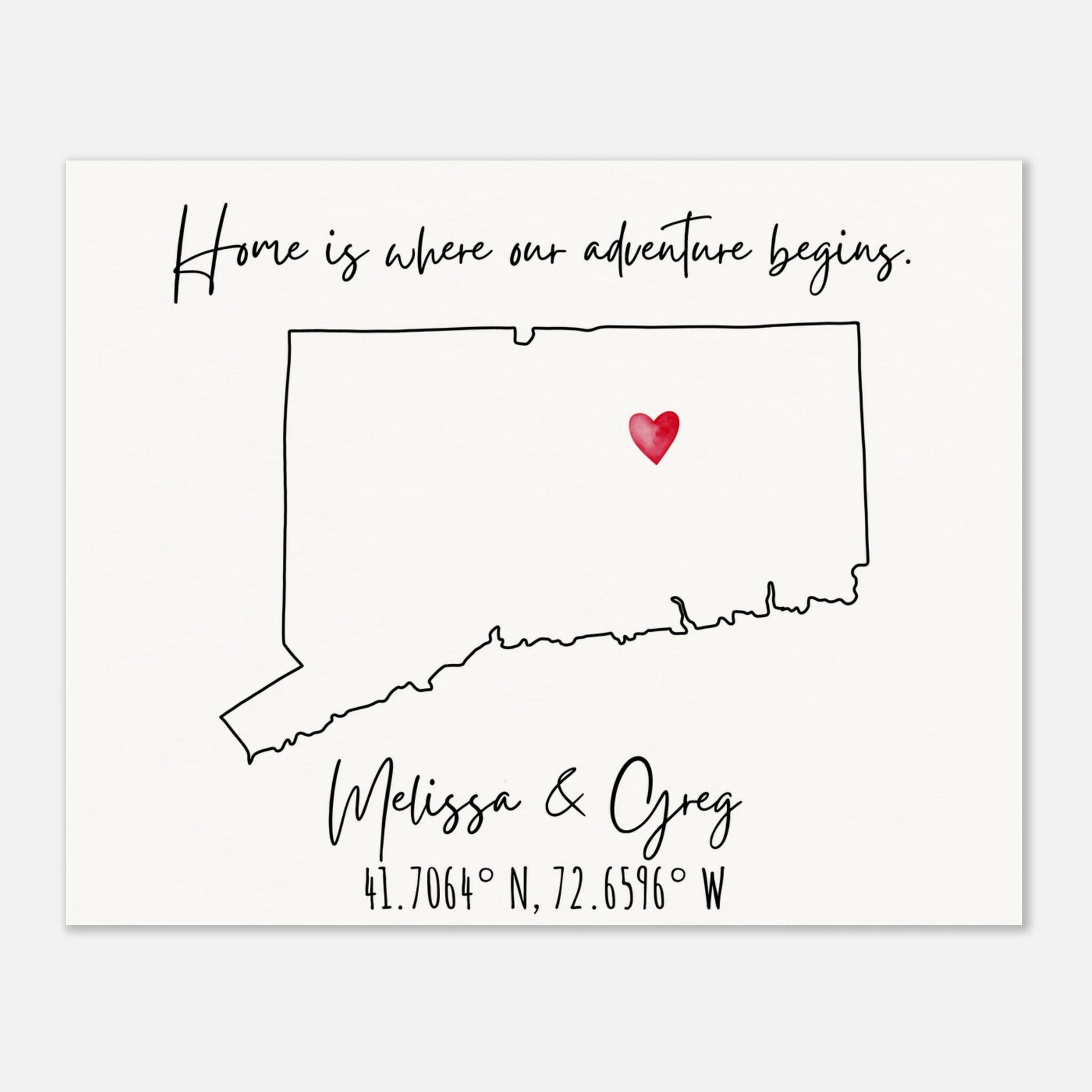 Home is Where Our Adventure Begins Keepsake Map or Guestbook - Out of Office Outfitters - Print Material
