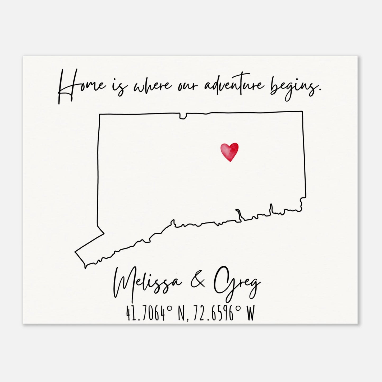 Home is Where Our Adventure Begins Keepsake Map or Guestbook - Out of Office Outfitters - Print Material