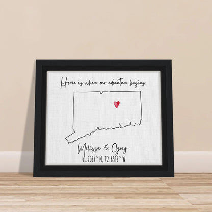 Home is Where Our Adventure Begins Keepsake Map or Guestbook - Out of Office Outfitters - Print Material