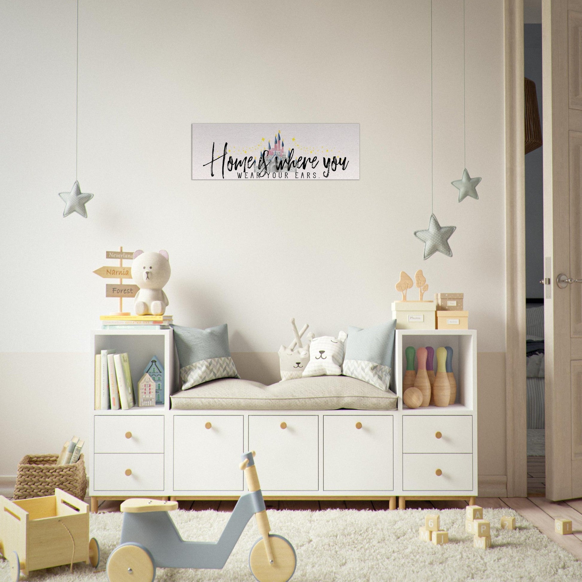 Home is Where You Wear Your Ears Canvas Wall Art - Out of Office Outfitters - Print Material