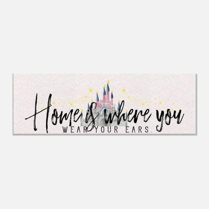 Home is Where You Wear Your Ears Canvas Wall Art - Out of Office Outfitters - Print Material