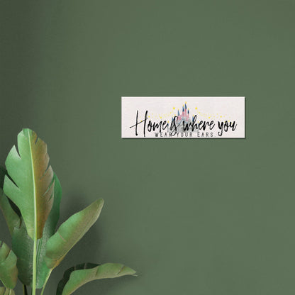 Home is Where You Wear Your Ears Canvas Wall Art - Out of Office Outfitters - Print Material