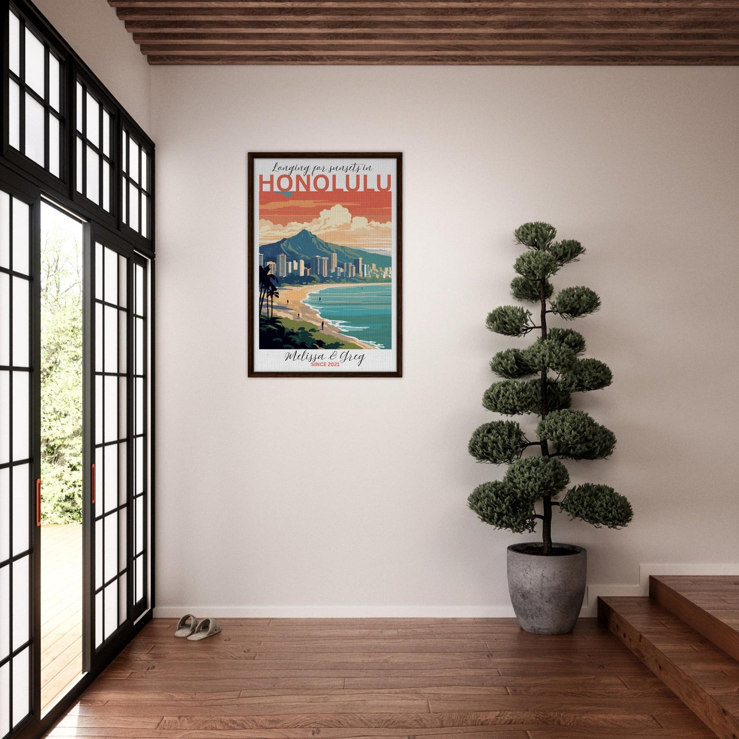 Honolulu Travel Daydreams Canvas - Out of Office Outfitters - Print Material