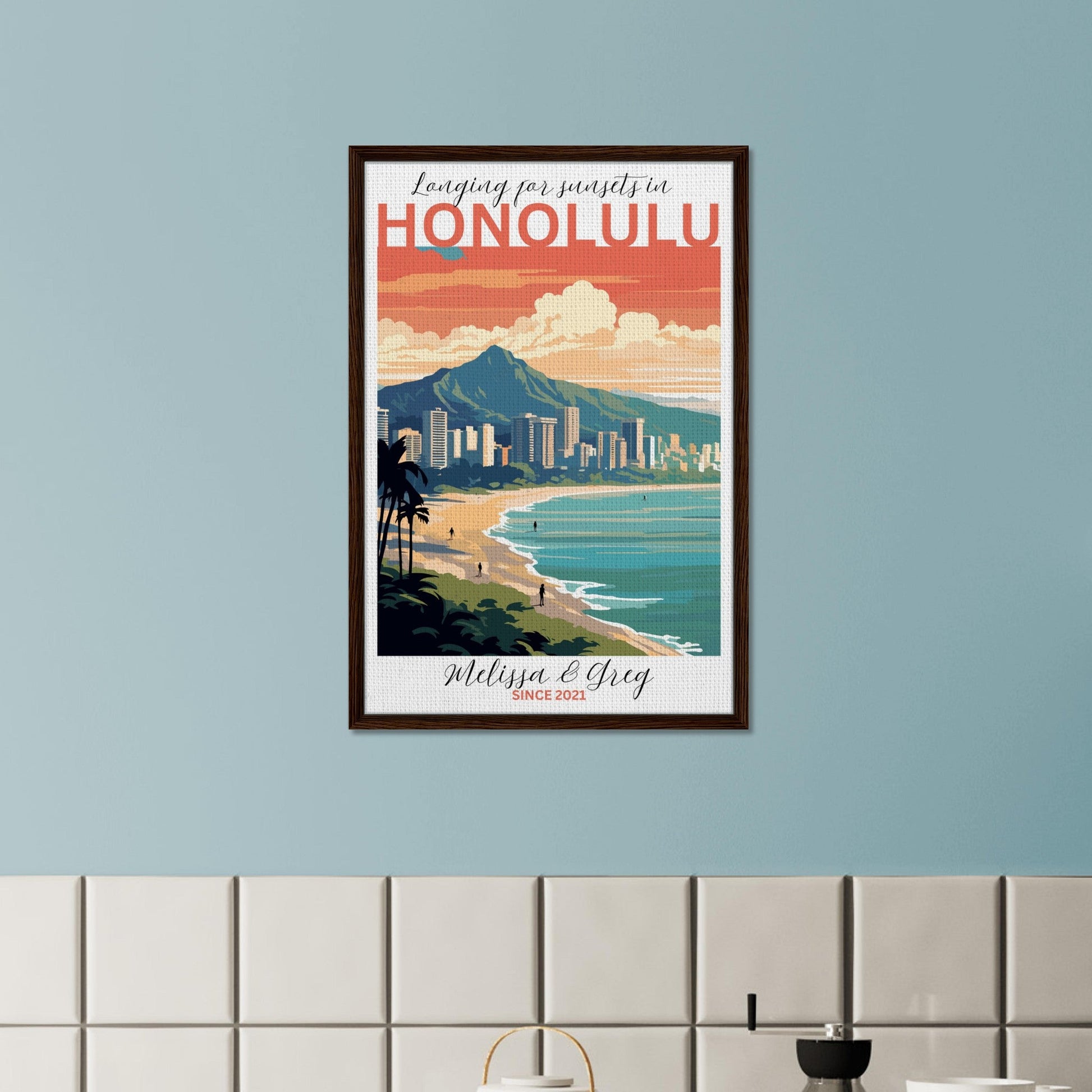 Honolulu Travel Daydreams Canvas - Out of Office Outfitters - Print Material