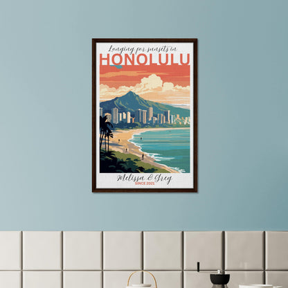Honolulu Travel Daydreams Canvas - Out of Office Outfitters - Print Material