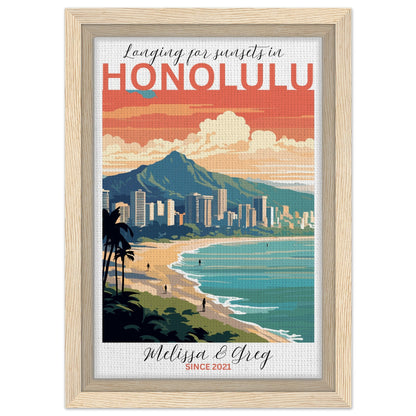 Honolulu Travel Daydreams Canvas - Out of Office Outfitters - Print Material