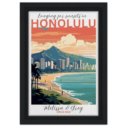 Honolulu Travel Daydreams Canvas - Out of Office Outfitters - Print Material