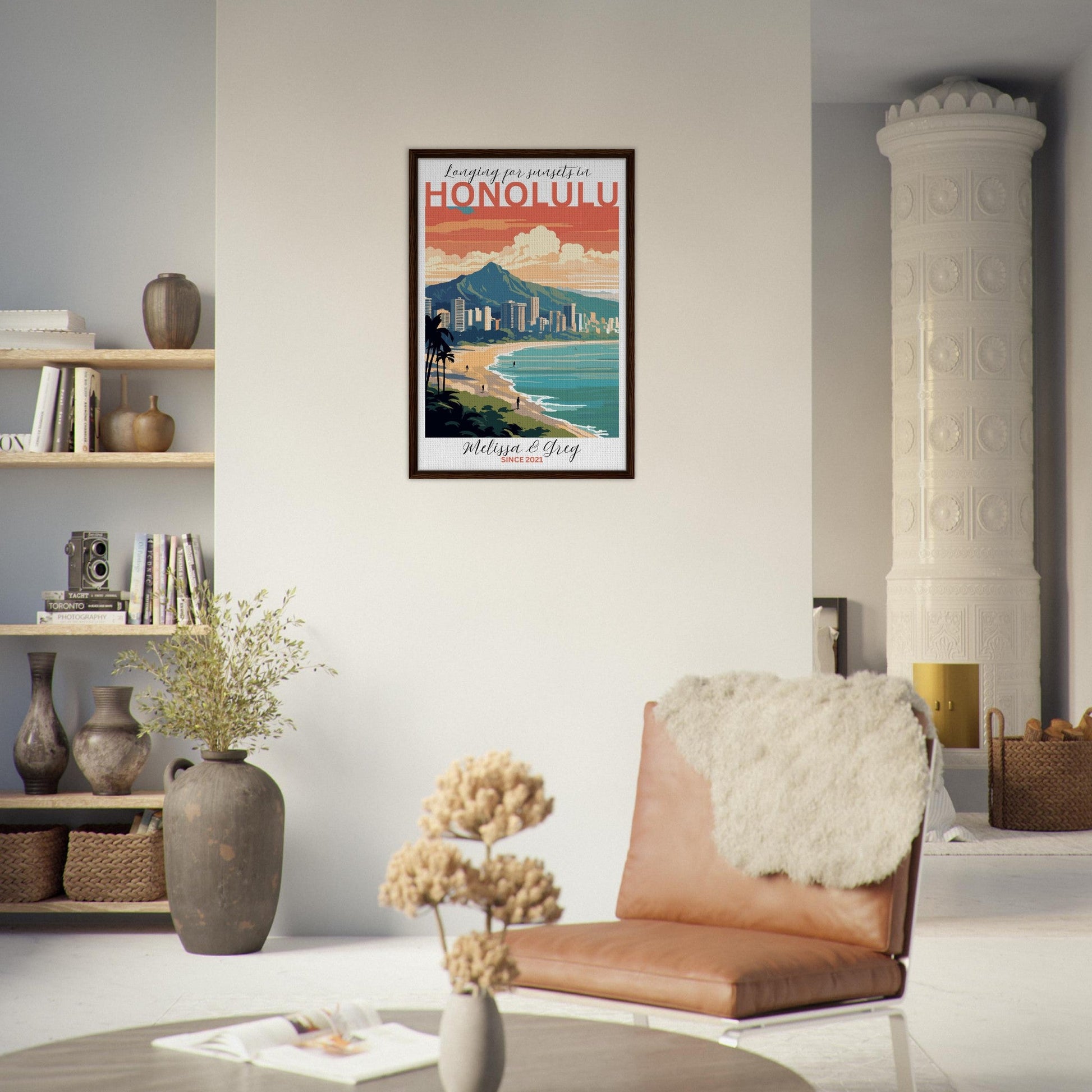 Honolulu Travel Daydreams Canvas - Out of Office Outfitters - Print Material