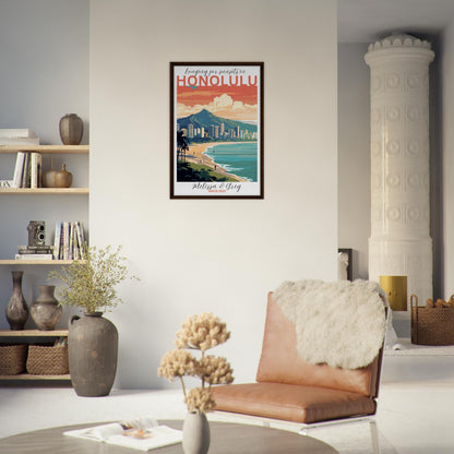 Honolulu Travel Daydreams Canvas - Out of Office Outfitters - Print Material