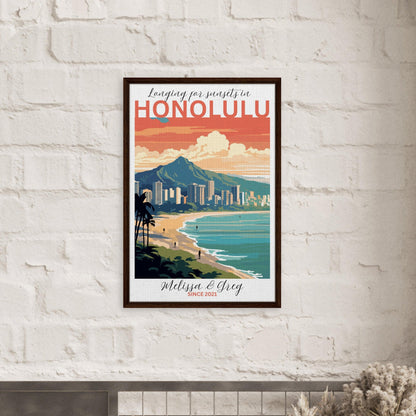 Honolulu Travel Daydreams Canvas - Out of Office Outfitters - Print Material