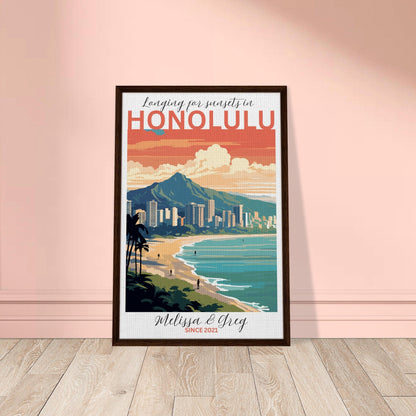 Honolulu Travel Daydreams Canvas - Out of Office Outfitters - Print Material