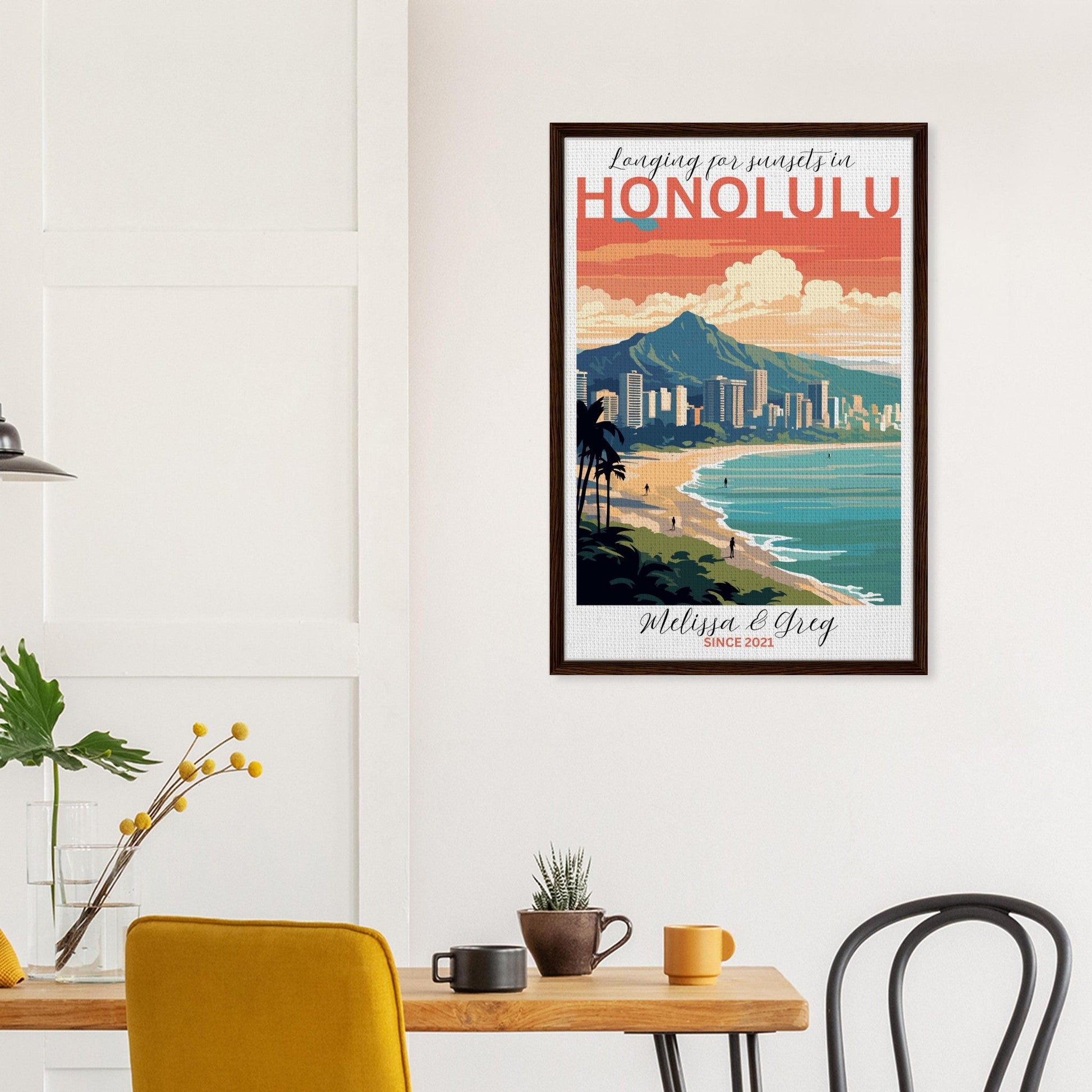 Honolulu Travel Daydreams Canvas - Out of Office Outfitters - Print Material