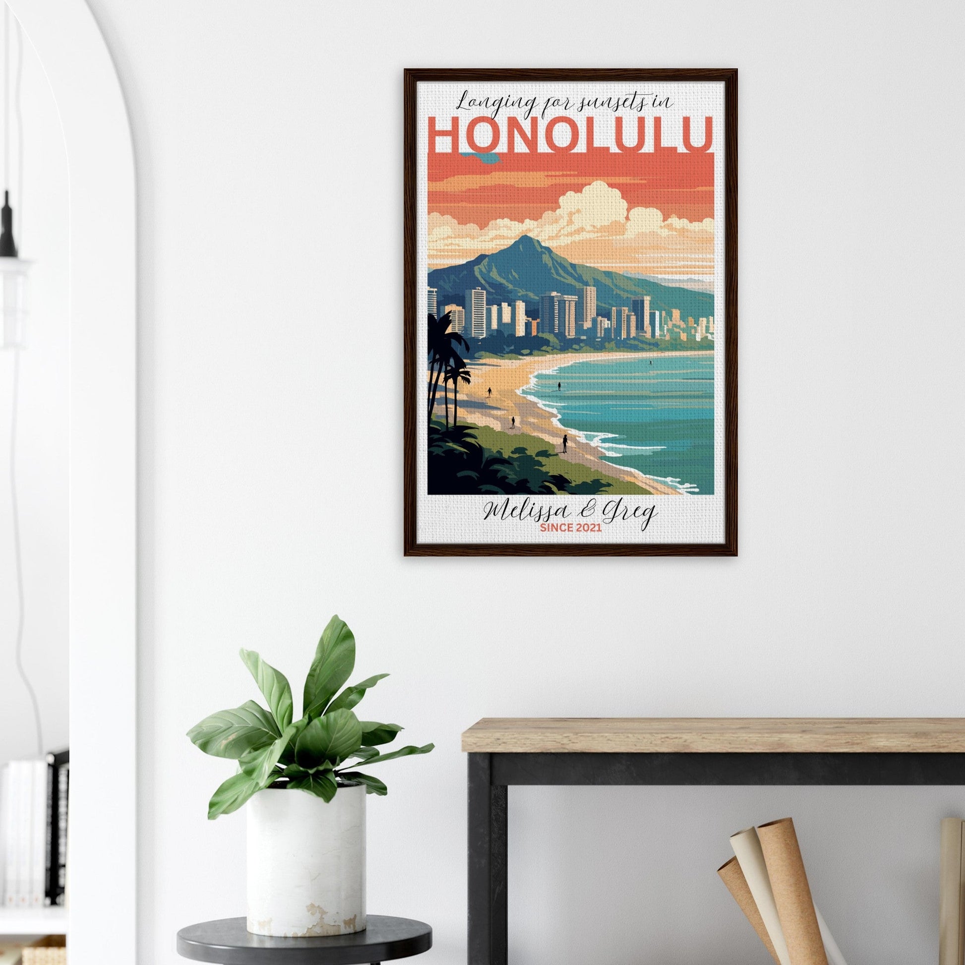 Honolulu Travel Daydreams Canvas - Out of Office Outfitters - Print Material