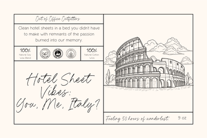 Hotel Sheets Vibes Personalized Giftable Candle for Travelers - Out of Office Outfitters - Home Decor