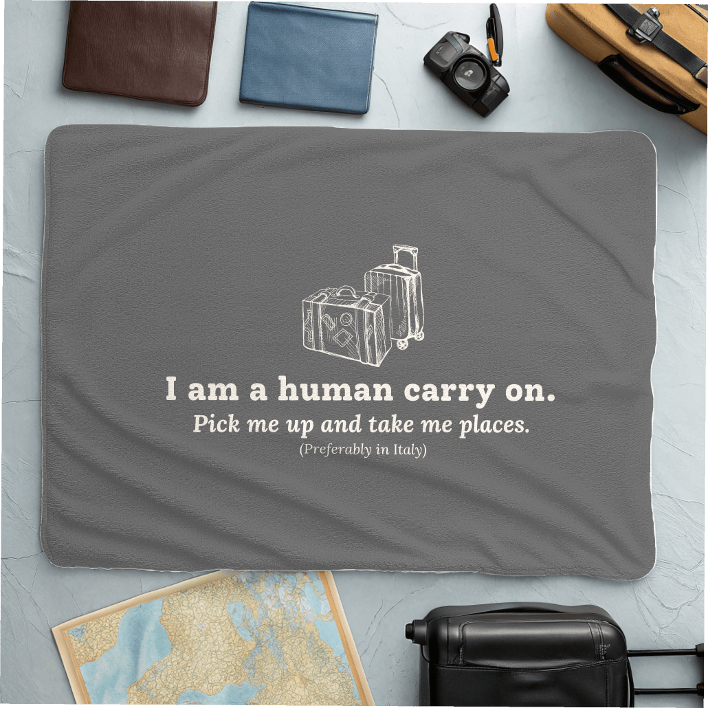 Human Carry On Blanket - Warm Sherpa Travel Throw - Out of Office Outfitters - Home Decor