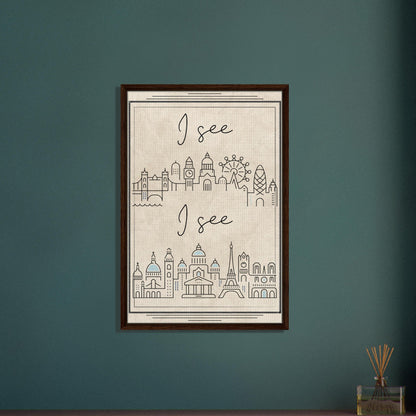 I see... Framed Canvas - Out of Office Outfitters - Print Material
