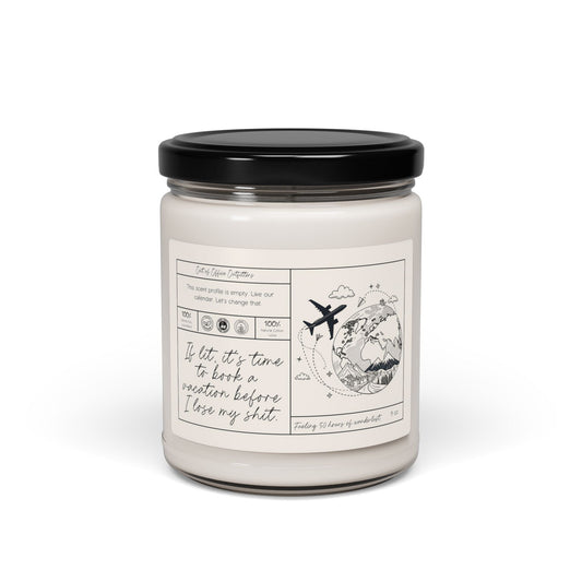 If Lit, It's Time to Book That Trip Personalized Giftable Candle for Travelers - Out of Office Outfitters - Home Decor