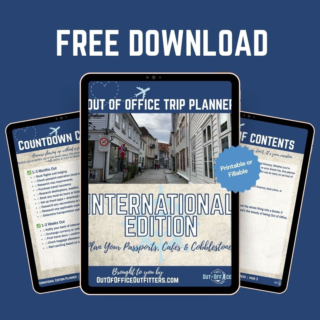 ✈️ International Edition Trip Planner – Free Download - Out of Office Outfitters - 