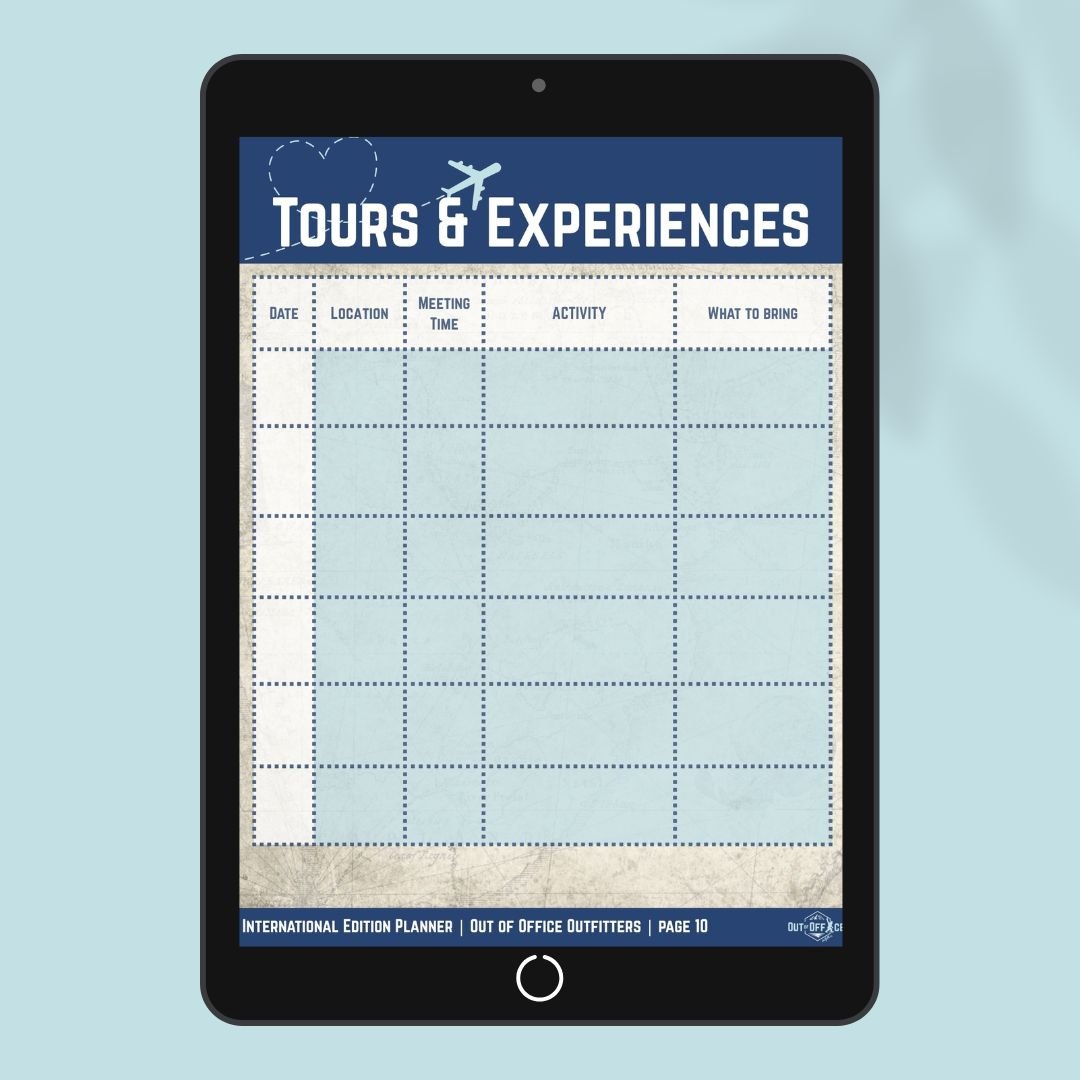 ✈️ International Edition Trip Planner – Free Download - Out of Office Outfitters - 