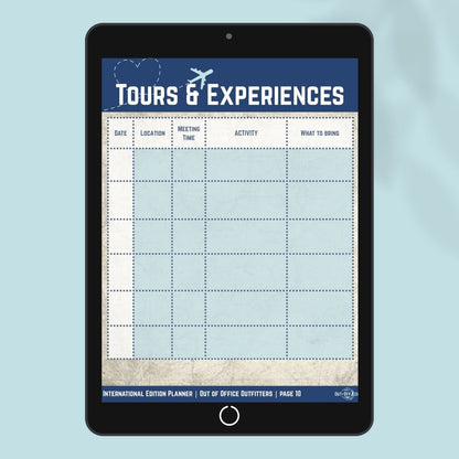 ✈️ International Edition Trip Planner – Free Download - Out of Office Outfitters - 