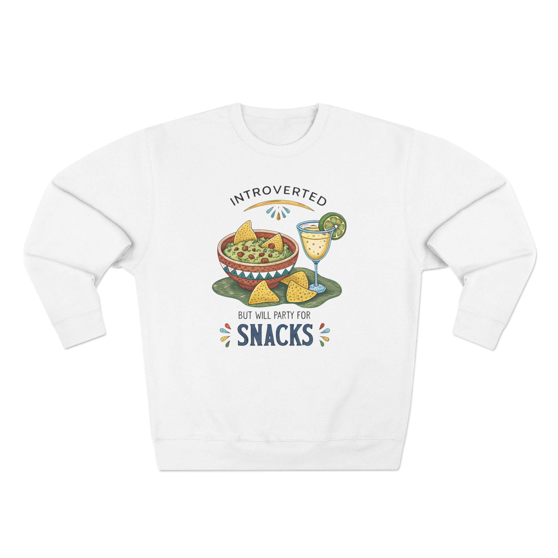 Introverted But Will Party for Snacks Sweatshirt - Out of Office Outfitters - Sweatshirt