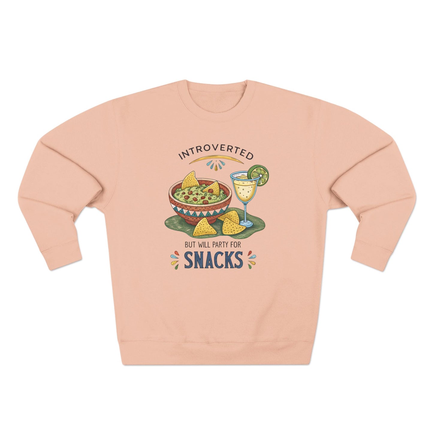 Introverted But Will Party for Snacks Sweatshirt - Out of Office Outfitters - Sweatshirt