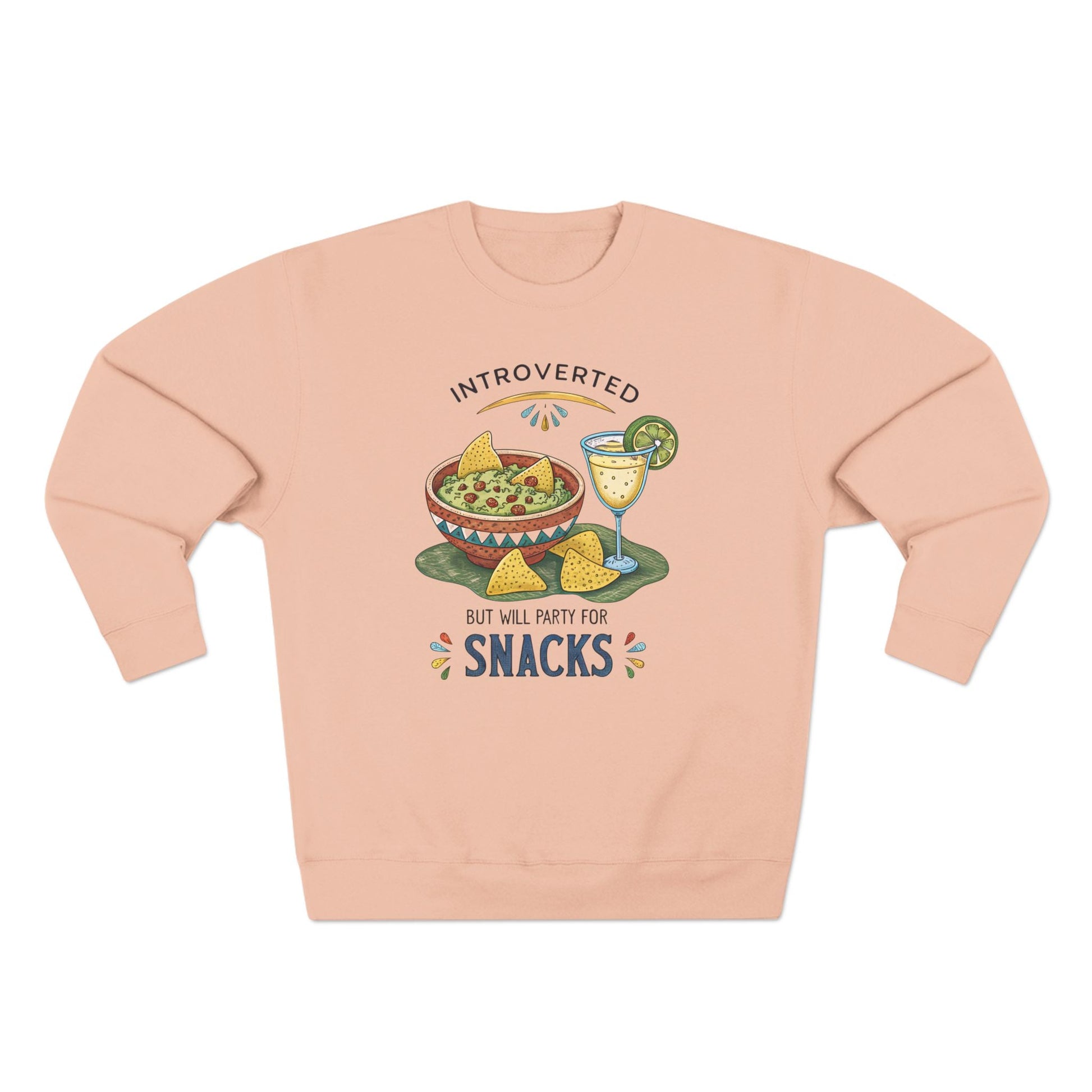 Introverted But Will Party for Snacks Sweatshirt - Out of Office Outfitters - Sweatshirt