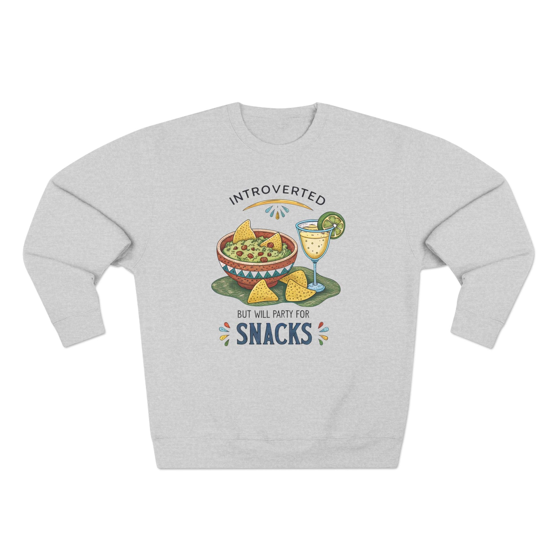 Introverted But Will Party for Snacks Sweatshirt - Out of Office Outfitters - Sweatshirt
