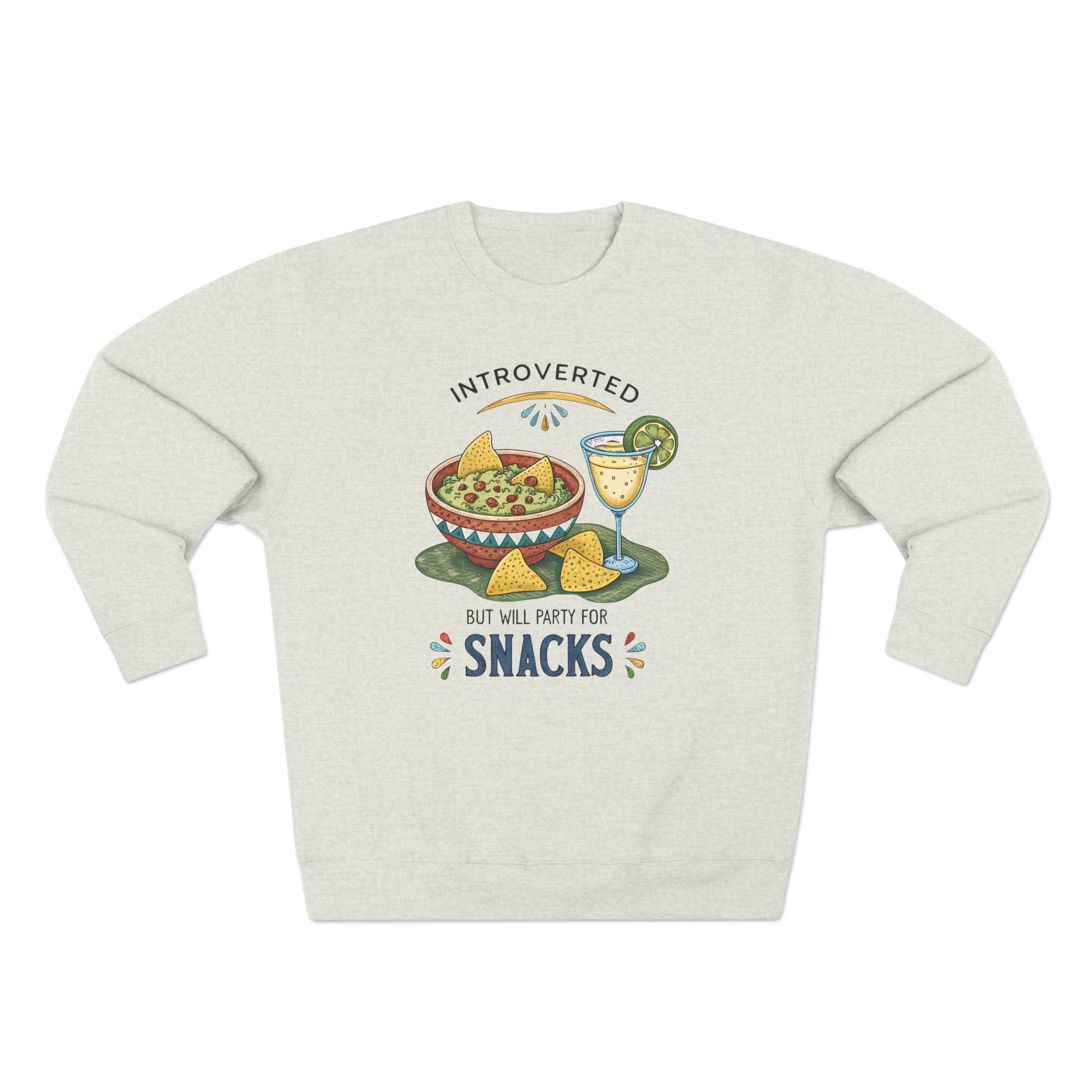 Introverted But Will Party for Snacks Sweatshirt - Out of Office Outfitters - Sweatshirt