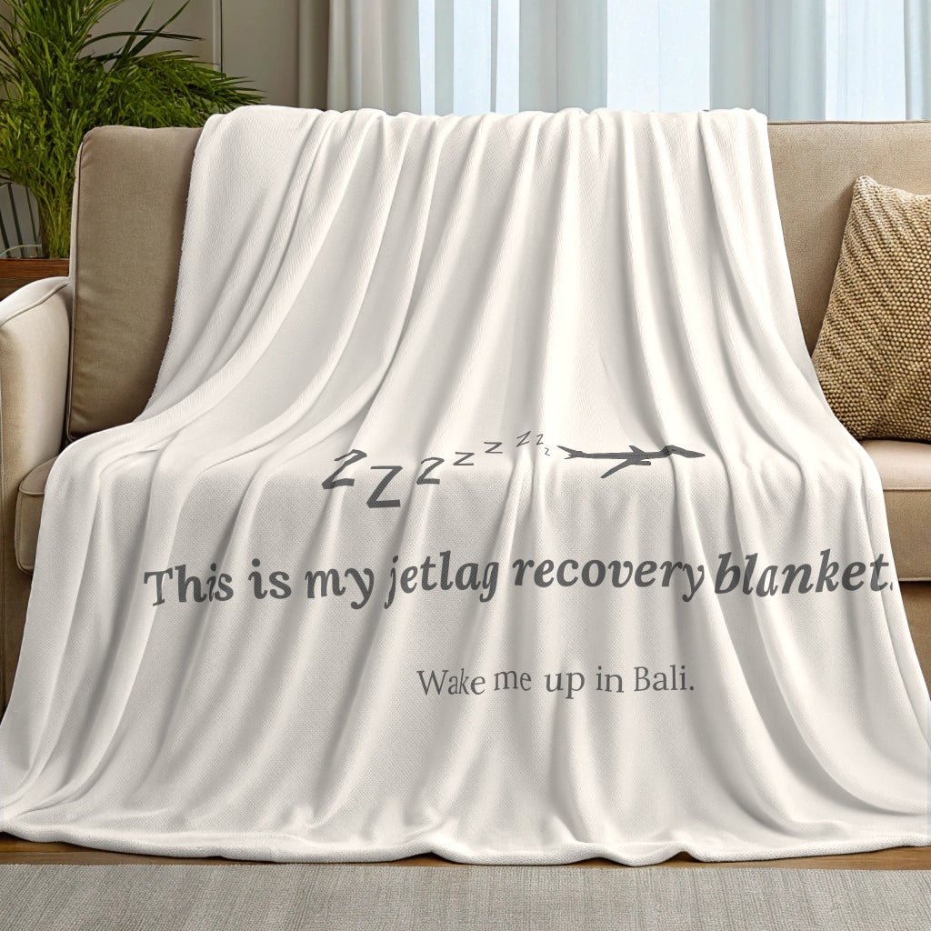 Jetlag Recovery Blanket - Warm Sherpa Travel Throw - Out of Office Outfitters - Home Decor