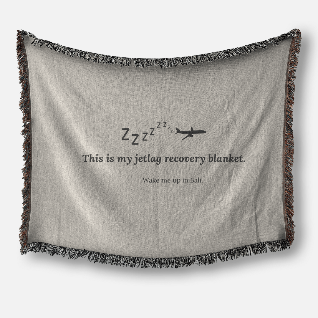 Jetlag Recovery Blanket - Woven Keepsake Travel Memory Throw - Out of Office Outfitters - Home Decor