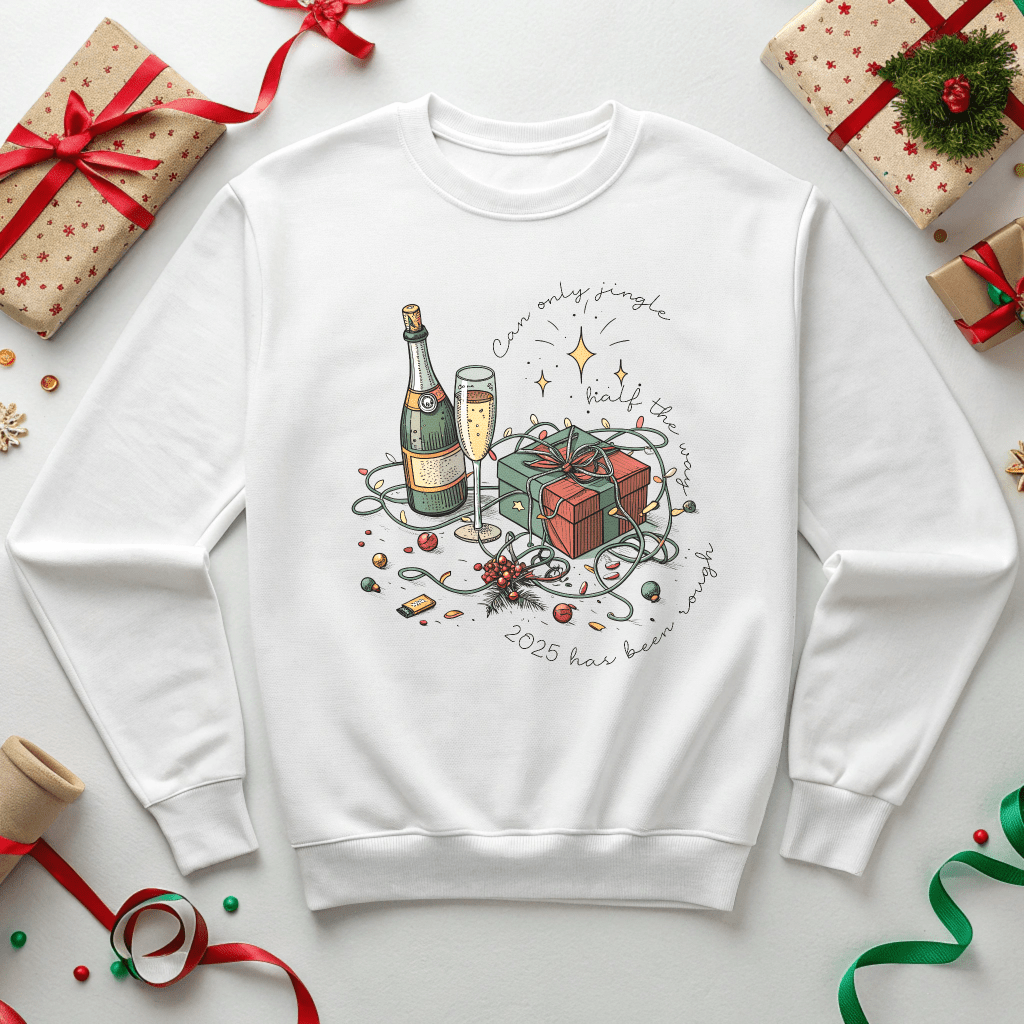 Jingle Half the Way Christmas Sweatshirt - Out of Office Outfitters - Sweatshirt