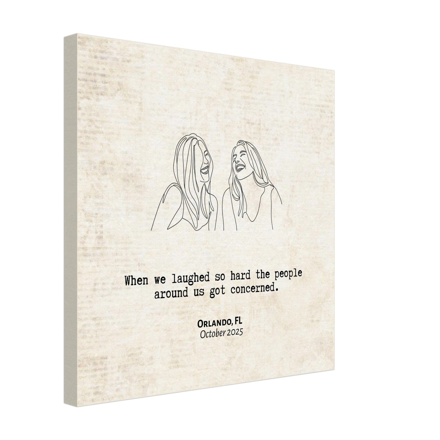 "Laughed So Hard People Got Concerned" - Personalized Travel Micro Memory Canvas - Out of Office Outfitters - 