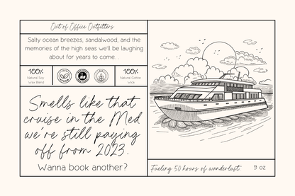 Let's Cruise Personalized Giftable Candle for Travelers - Out of Office Outfitters - Home Decor