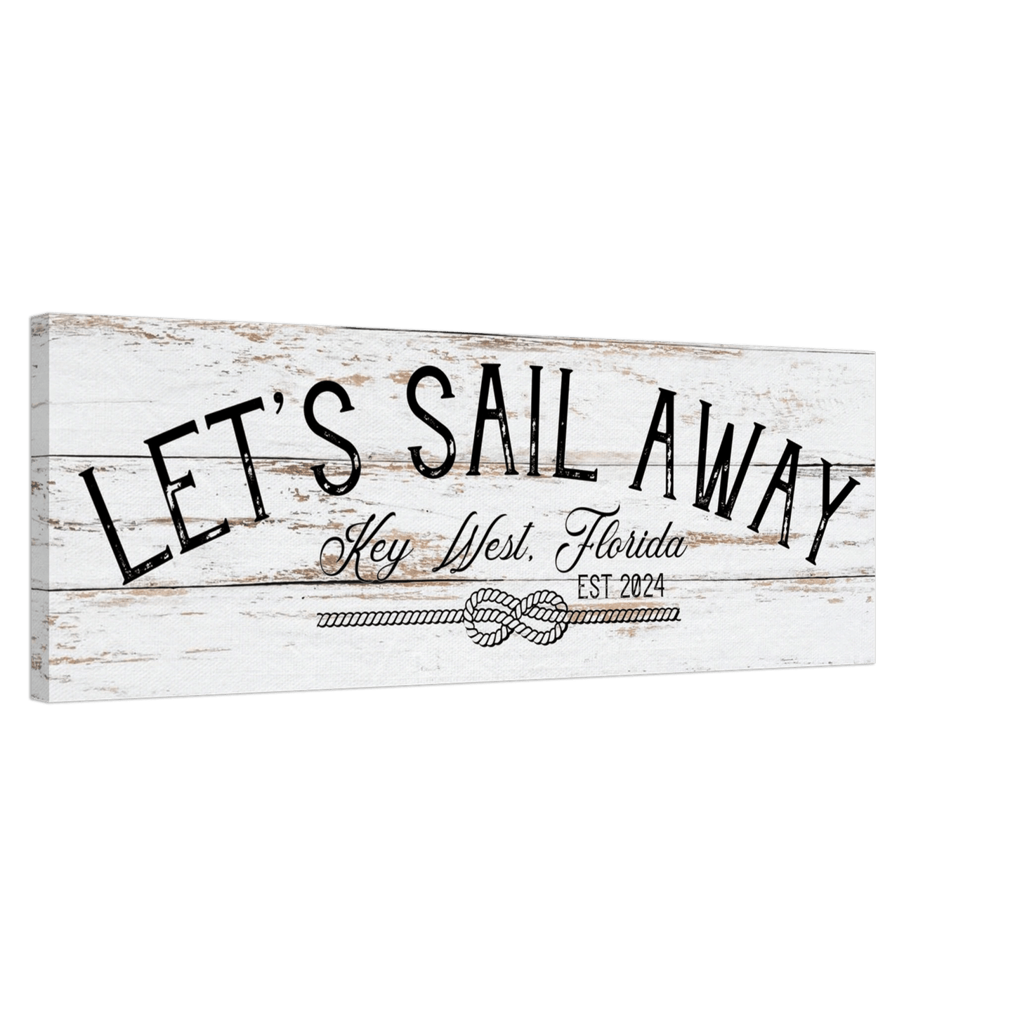 Let's Sail Away Canvas Wall Art - Out of Office Outfitters - Print Material