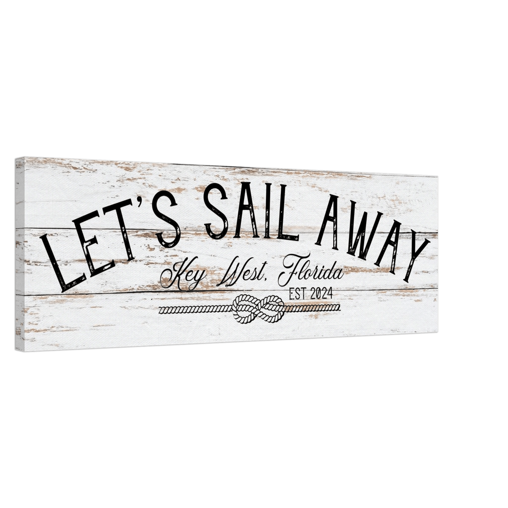 Let's Sail Away Canvas Wall Art - Out of Office Outfitters - Print Material