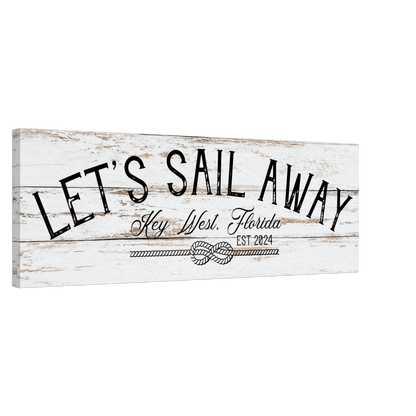 Let's Sail Away Canvas Wall Art - Out of Office Outfitters - Print Material