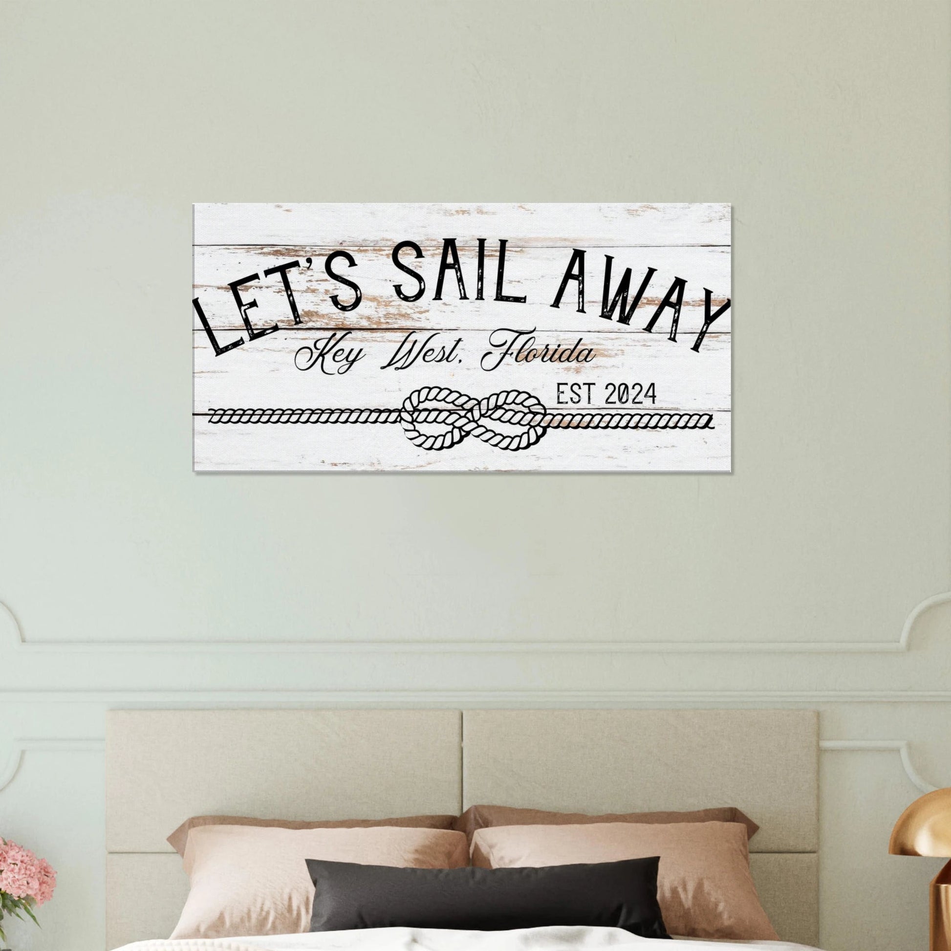 Let's Sail Away Canvas Wall Art - Out of Office Outfitters - Print Material