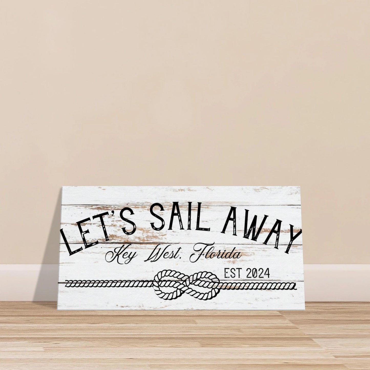 Let's Sail Away Canvas Wall Art - Out of Office Outfitters - Print Material