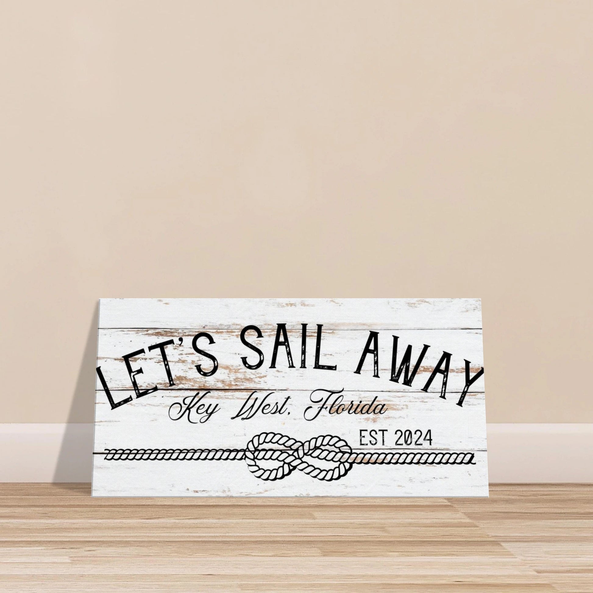 Let's Sail Away Canvas Wall Art - Out of Office Outfitters - Print Material