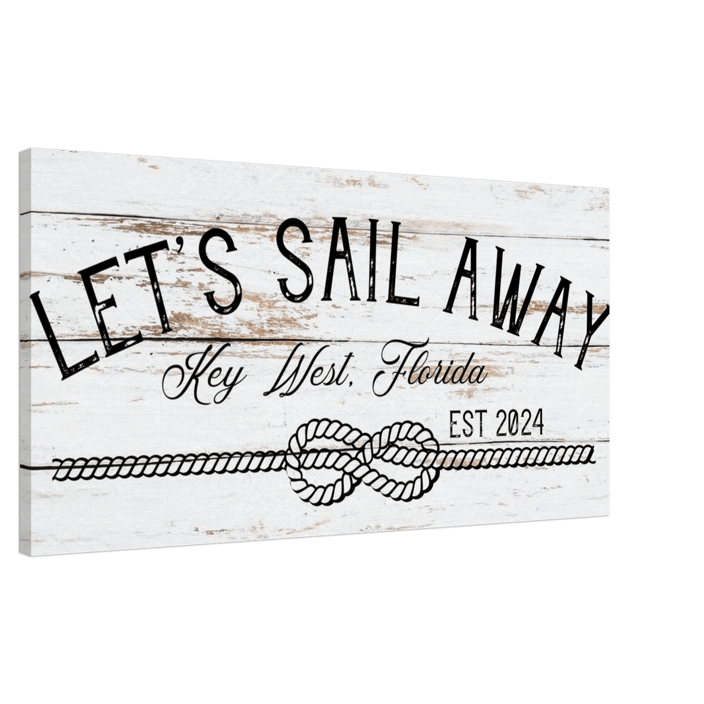Let's Sail Away Canvas Wall Art - Out of Office Outfitters - Print Material