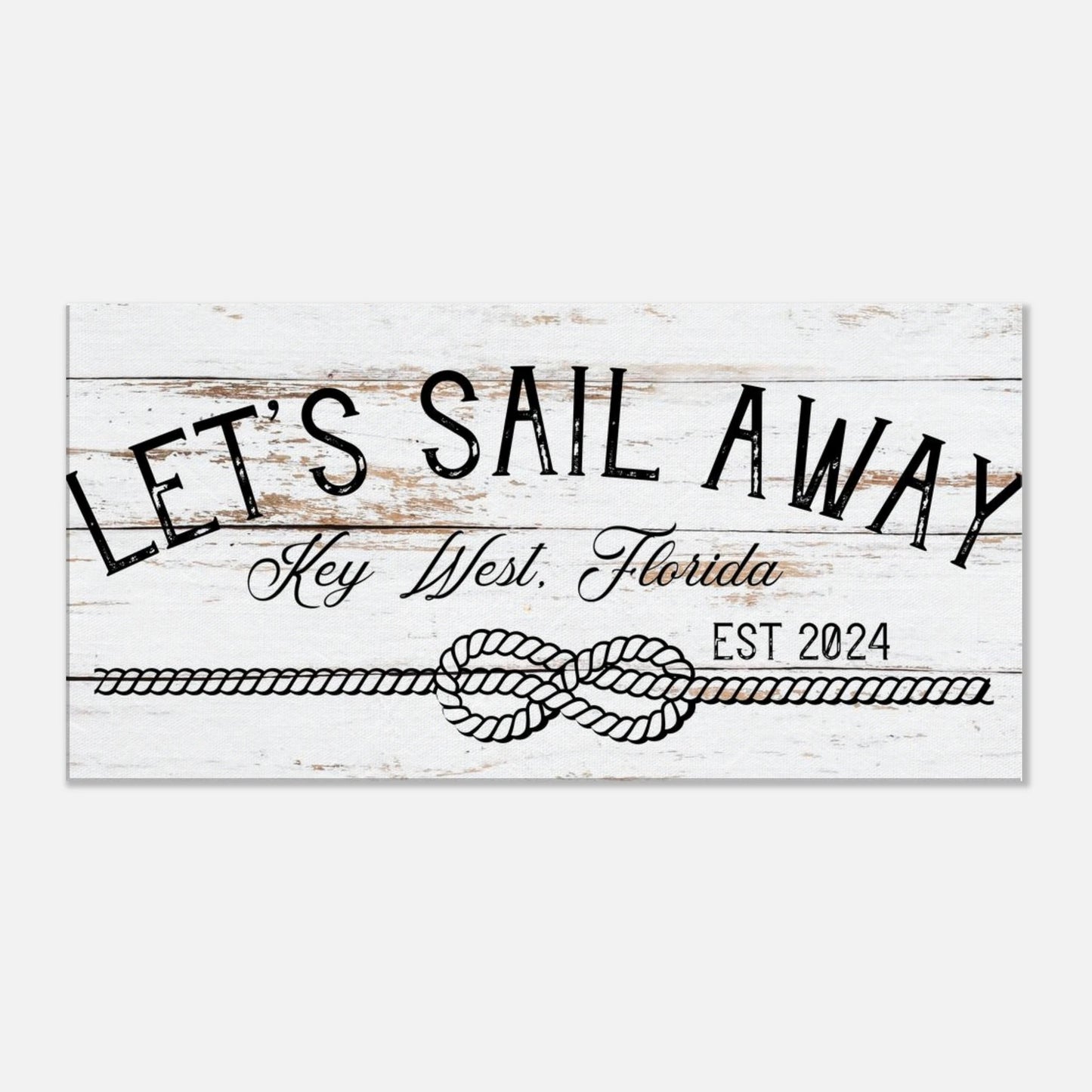 Let's Sail Away Canvas Wall Art - Out of Office Outfitters - Print Material