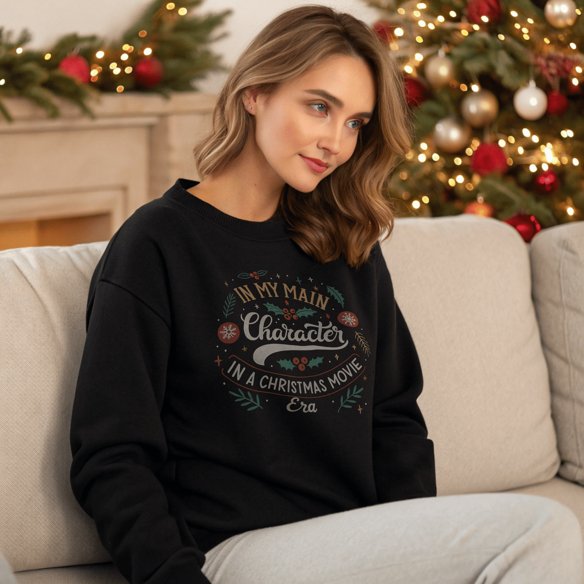 Main Character Era Christmas Sweatshirt - Out of Office Outfitters - Sweatshirt