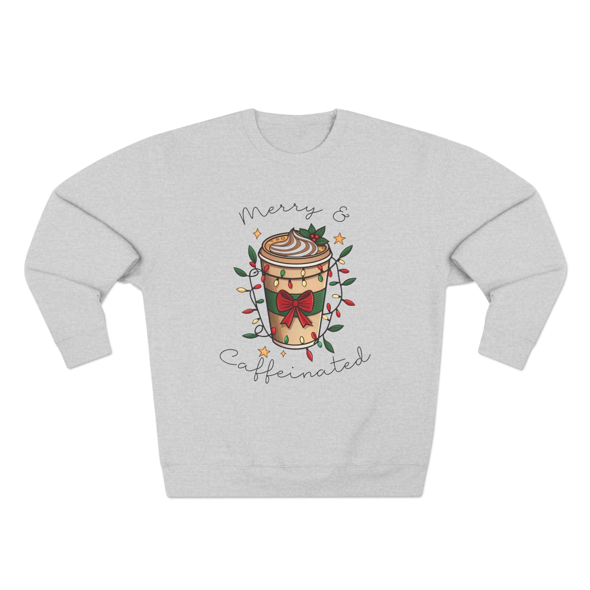 Merry & Caffeinated Christmas Sweatshirt - Out of Office Outfitters - Sweatshirt