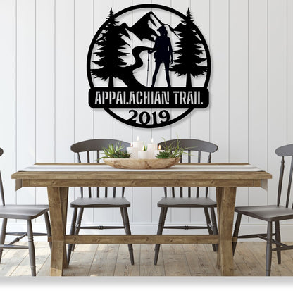 Milestone Hike Metal Sign (Personalize Me!) - Out of Office Outfitters - Die - Cut Sign